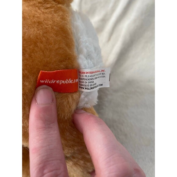 Wild Republic Sitting Tiger 10" Plush Animal Rusty Orange & White Black Stripes - Picture 7 of 8